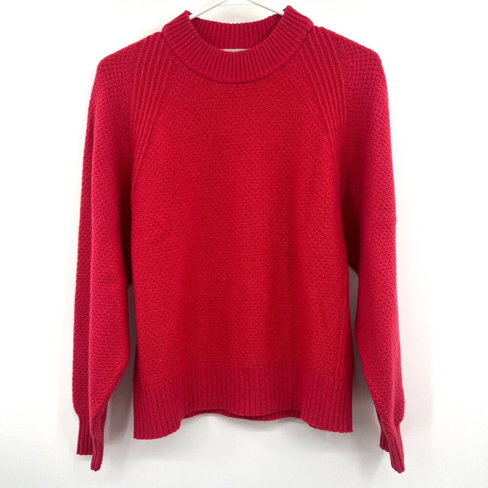 Everlane 100% Cashmere Red Textured Knit Sweater Women's Small